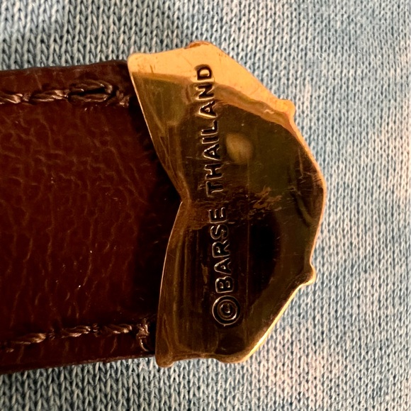 Studio Barse Gemstone Bronze and Leather Buckle Bracelet - Picture 5 of 8